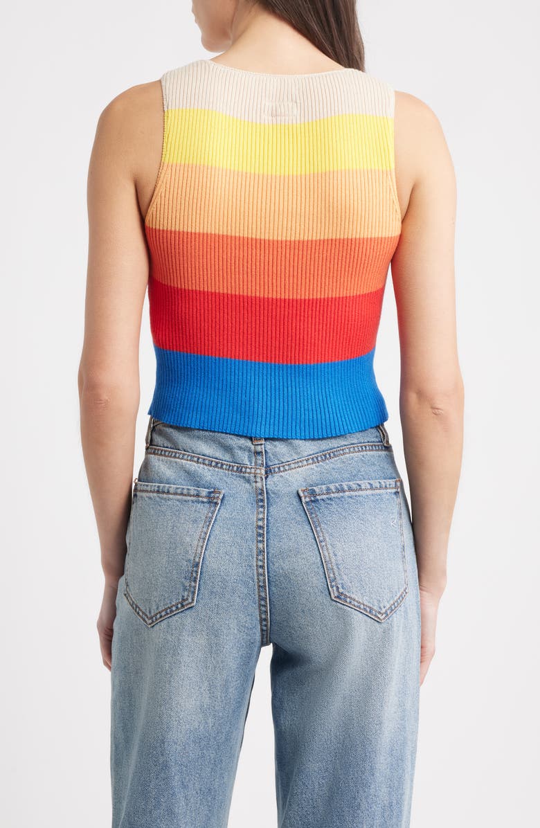 MOTHER The Colorblock Sleeveless Rib Sweater, Alternate, color, Over The Horizon