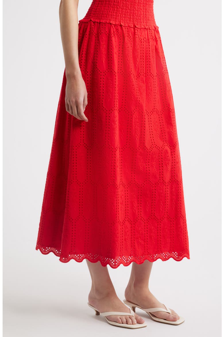 The Delphine Nap® Midi Skirt, Alternate, color, RED