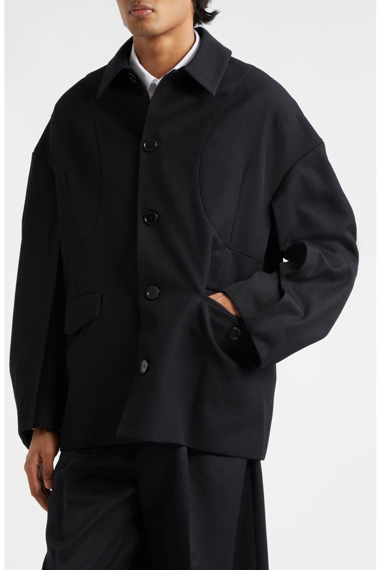 Workwear Armour Paneled Twill Jacket, Alternate, color, BLACK
