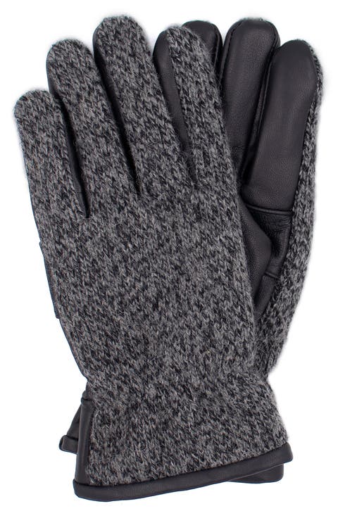 Leather Palm Knit Gloves