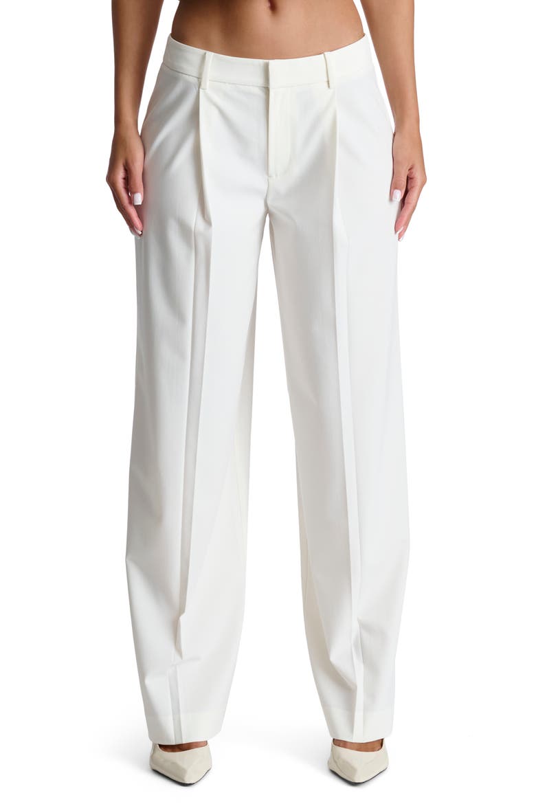 Relaxed Fit Wide Leg Pants, Main, color, WHITE