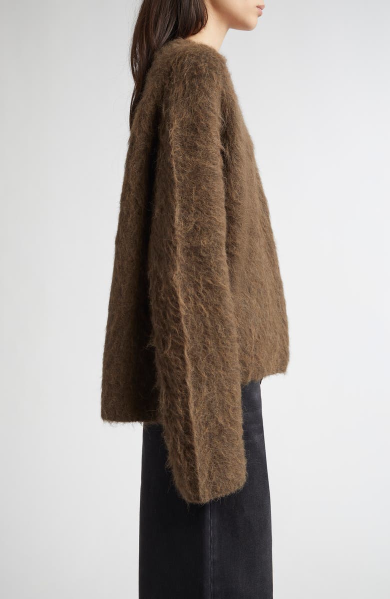 TOTEME Boxy Alpaca Blend Sweater, Alternate, color, Pepper