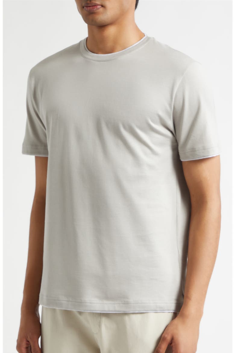 Crewneck T-Shirt, Alternate, color, 80-13 CLAY/ LIGHT GREY
