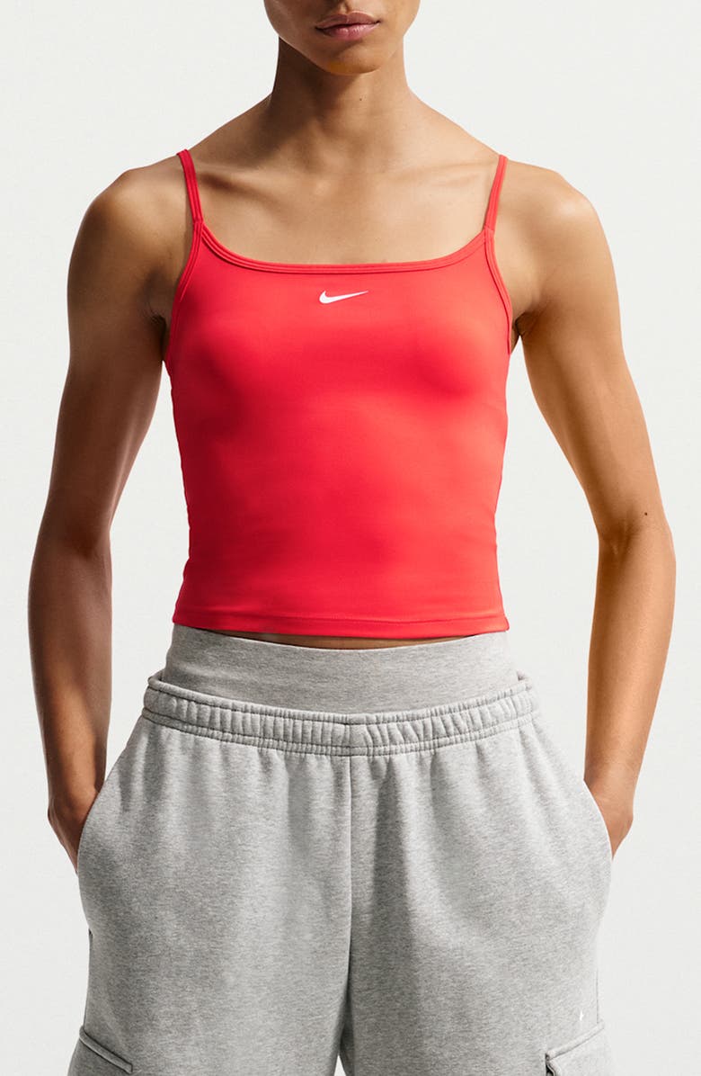 Nike Dri-FIT Cami Tank Top, Main, color, Light Crimson/ White