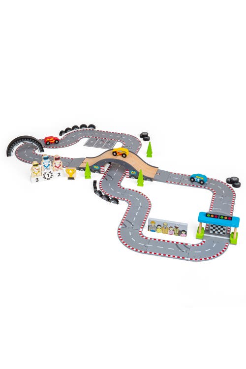 Bigjigs Rail Roadway Race Day in Multicoloured  product