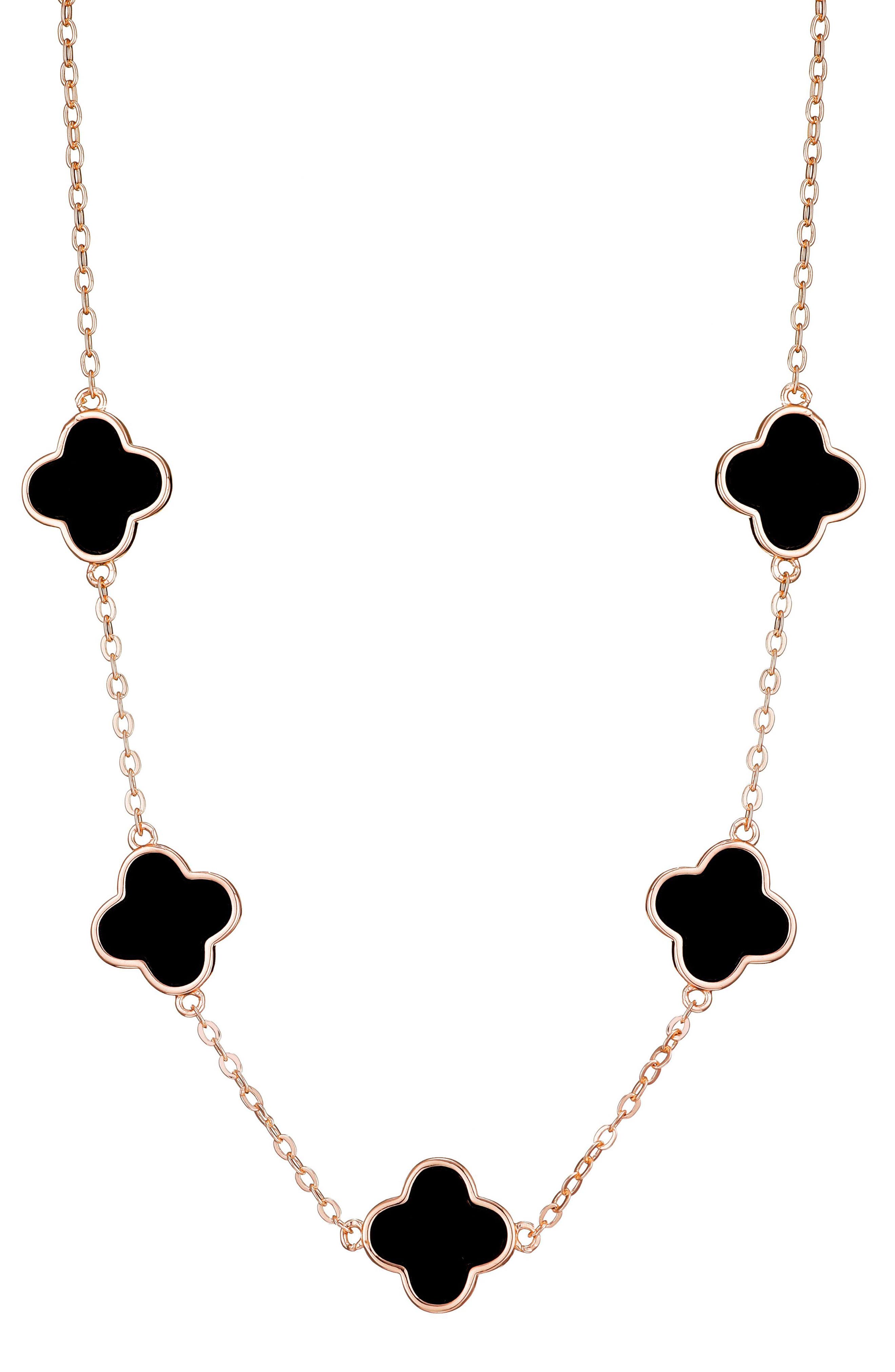 Adornia Clover Station Necklace