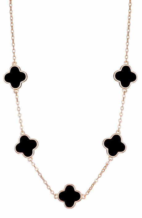 Adornia Clover Station Necklace