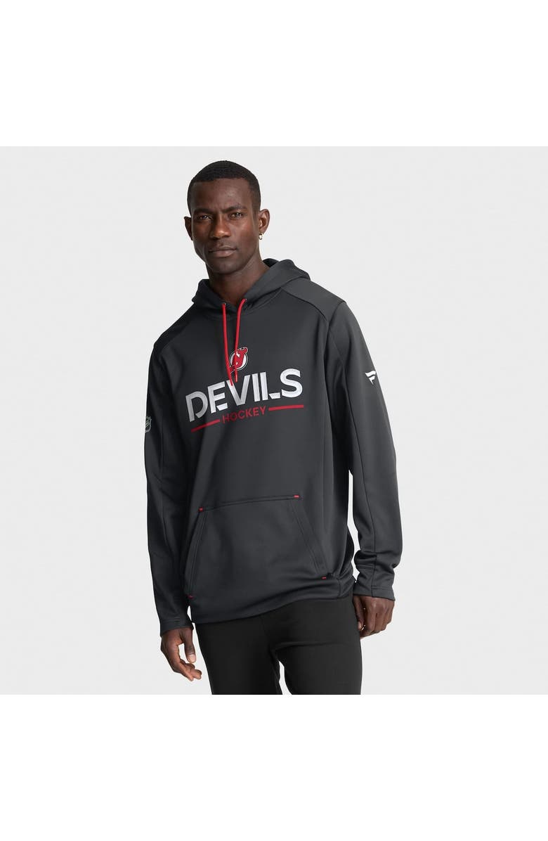 FANATICS Men
s Fanatics Black New Jersey Devils Authentic Pro Rink Hoodie, Alternate, color, Black