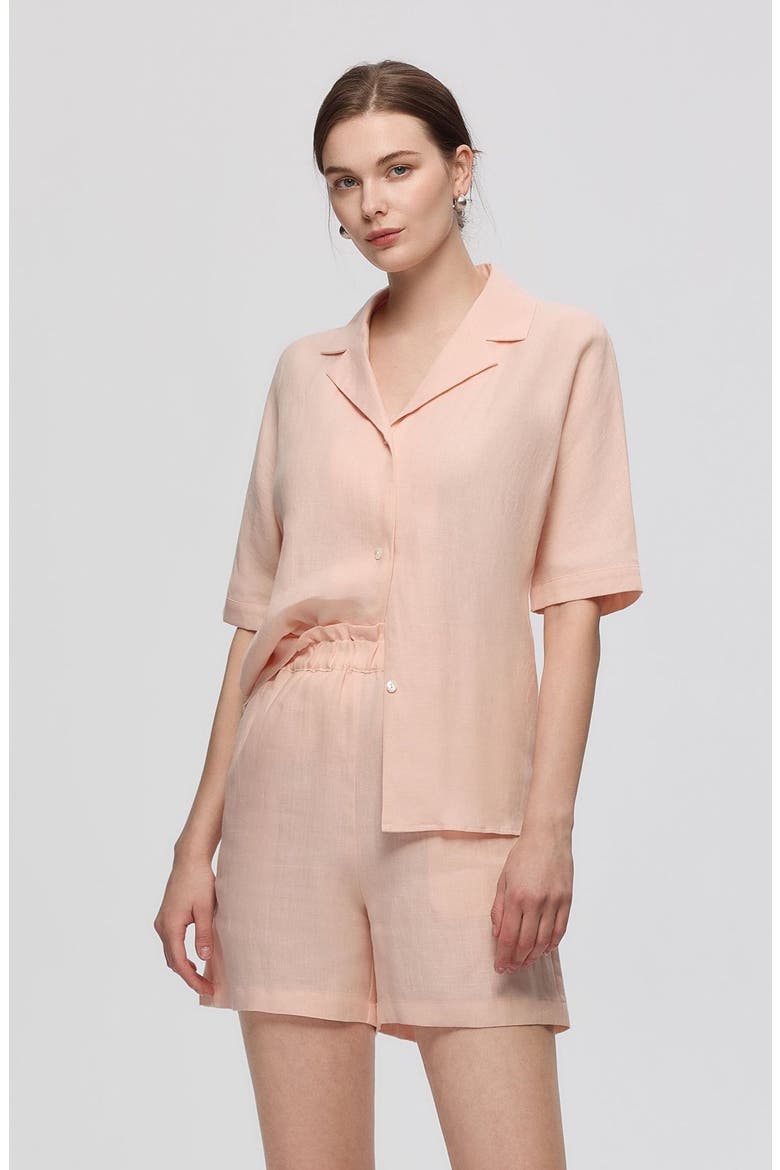 Hemp Camp Shirt, Main, color, Light Peach