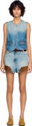 SANDRO Cropped studded denim vest
