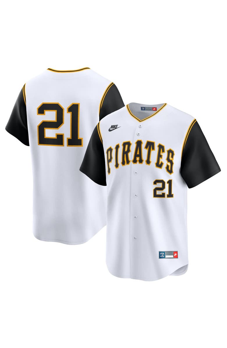 Nike Men's Nike Roberto Clemente White Pittsburgh Pirates Cooperstown Collection Limited Jersey, Main, color, White