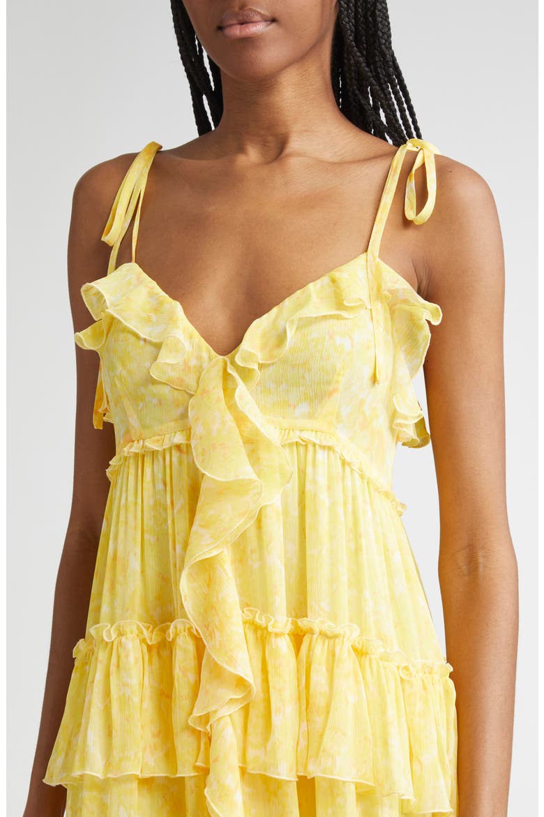 Painted Hydrangea Fadrid Maxi Dress, Alternate, color, MANGO SORBET MULTI