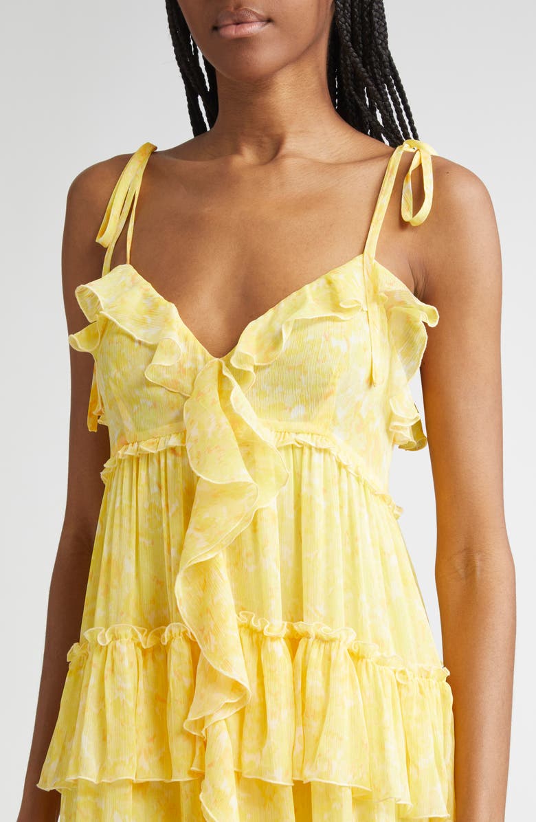 Cinq à Sept Painted Hydrangea Fadrid Maxi Dress, Alternate, color, Mango Sorbet Multi