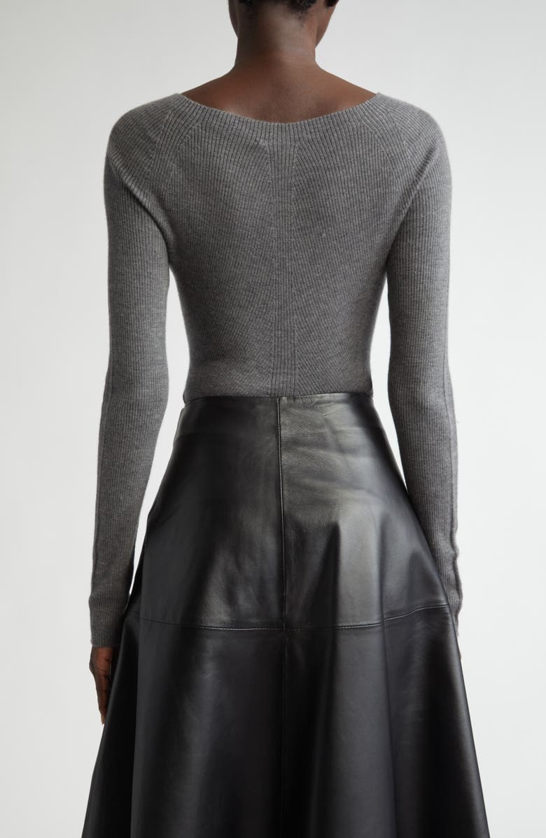 Altuzarra Lee Cashmere Sweater, Alternate, color, 000021 Carbon Melange