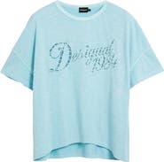 Desigual Logo Eyelet Cotton Graphic T-Shirt
