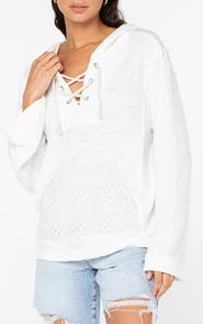 Roxy Pearling Lace-Up Hoodie