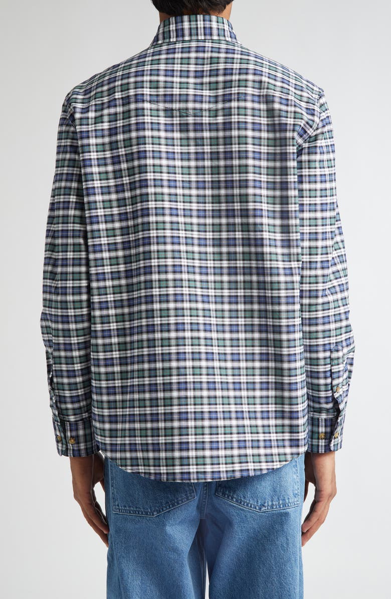 Noah Check Western Oxford Button-Down Shirt, Alternate, color,