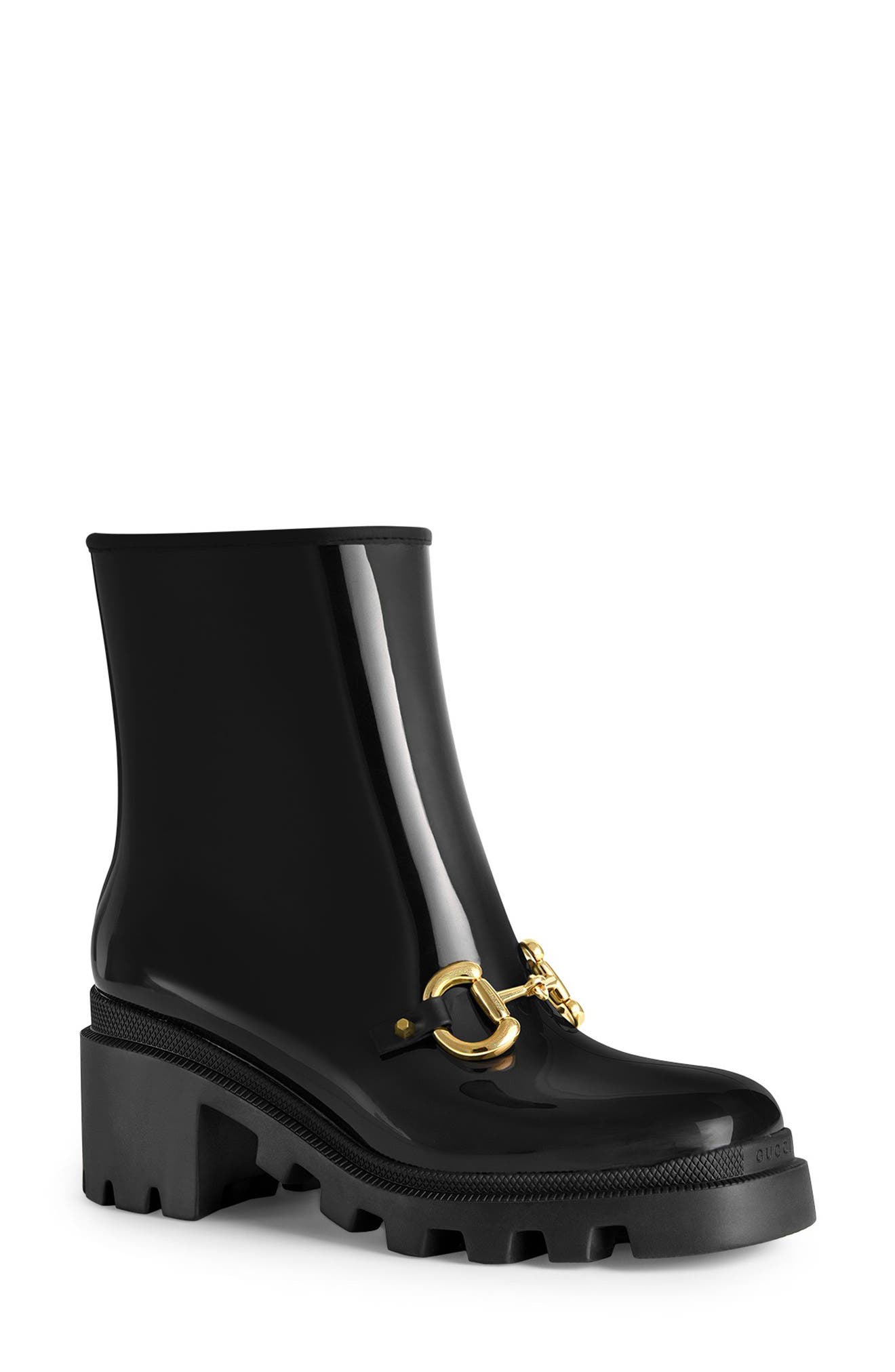 Gucci Trip Horsebit Rain Boot, Main, color, 