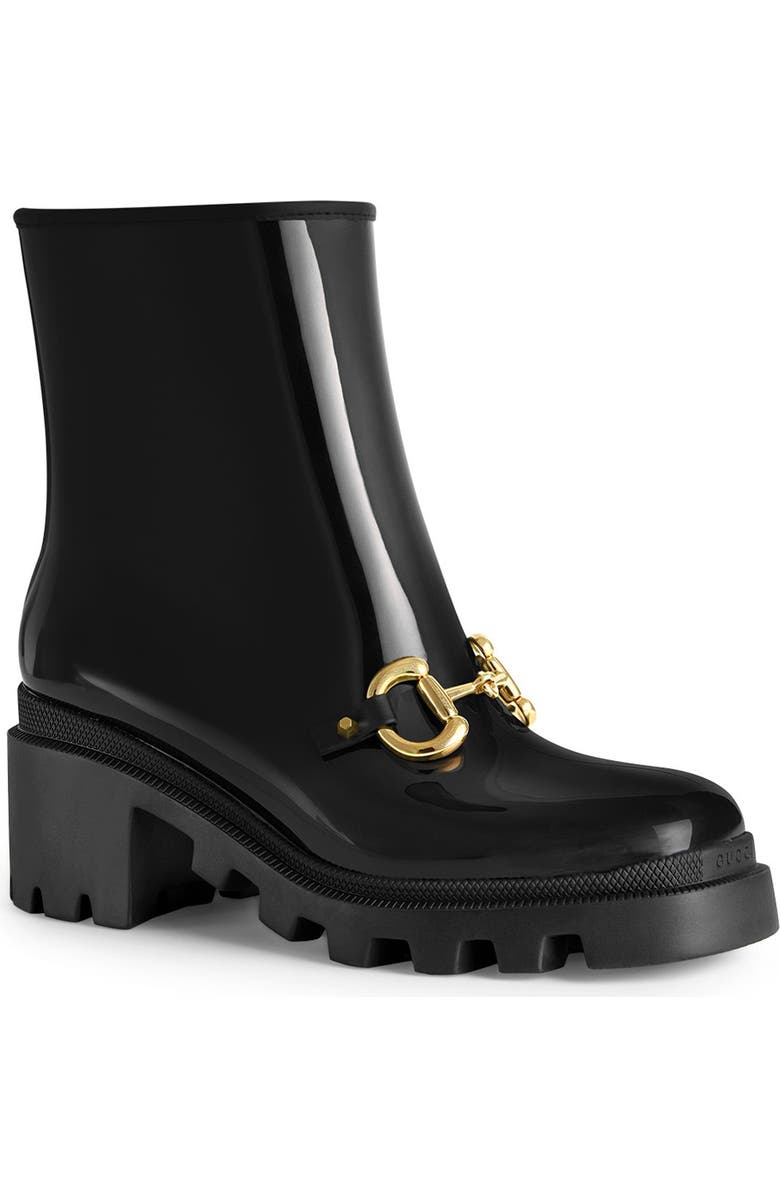 Gucci Trip Horsebit Rain Boot, Main, color,