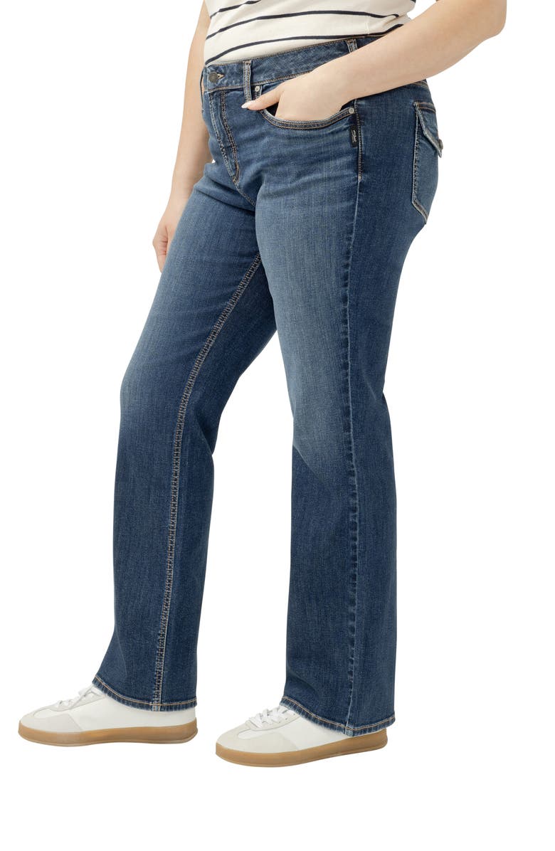 Silver Jeans Co. Elyse Bootcut Jeans, Alternate, color, Sherbrook