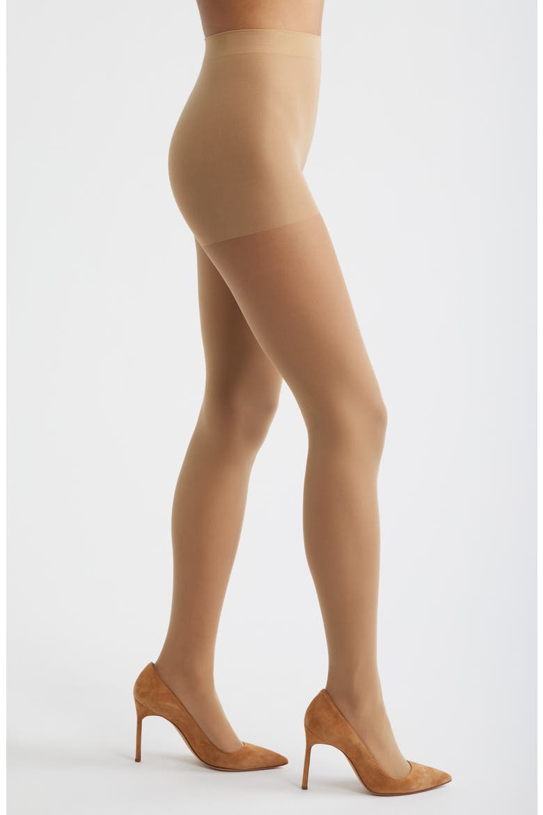 Sheer Control Top Tights, Main, color, NATURAL