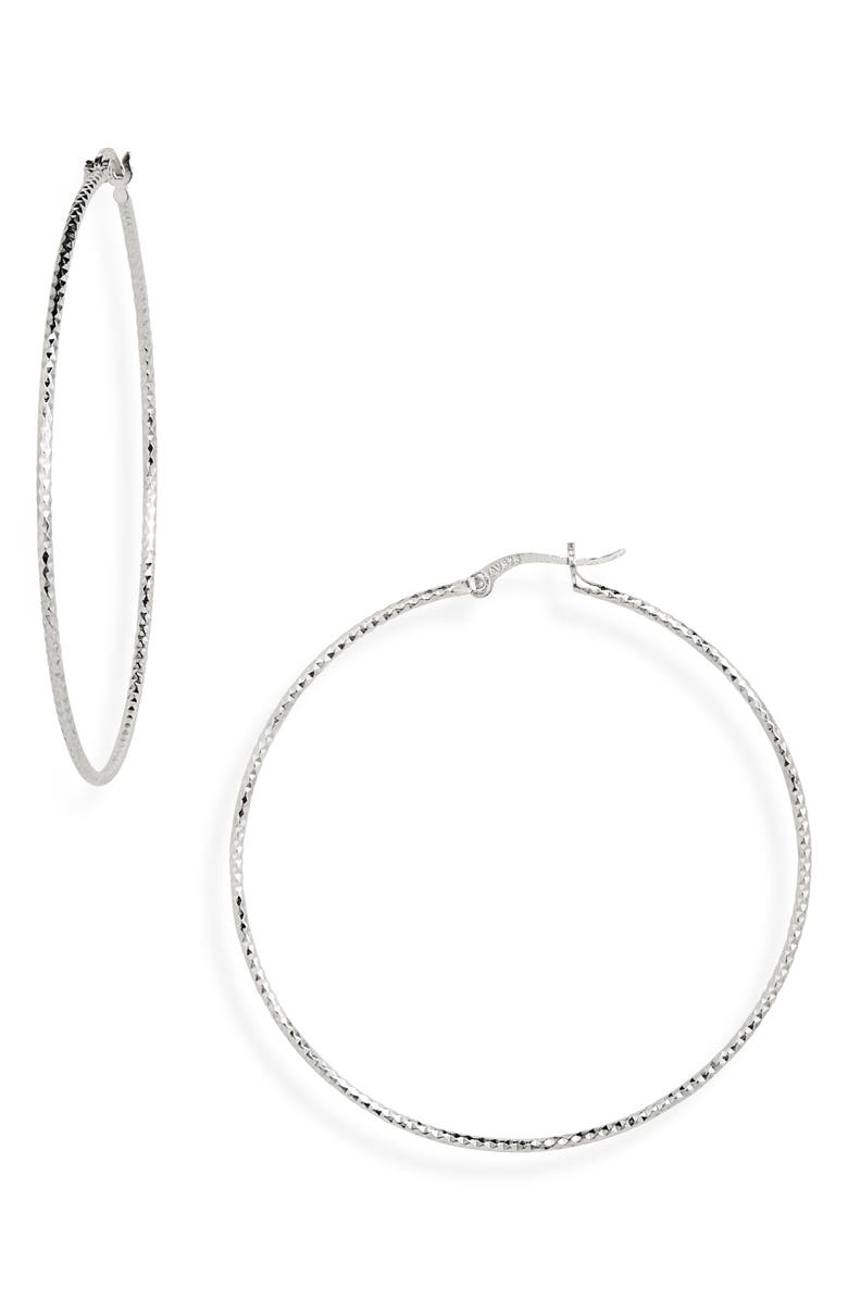 Argento Vivo Sterling Silver Hoop Earrings, Main, color,