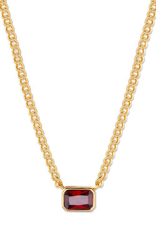 Brook and York Jane Birthstone Pendant Necklace in Gold - January 