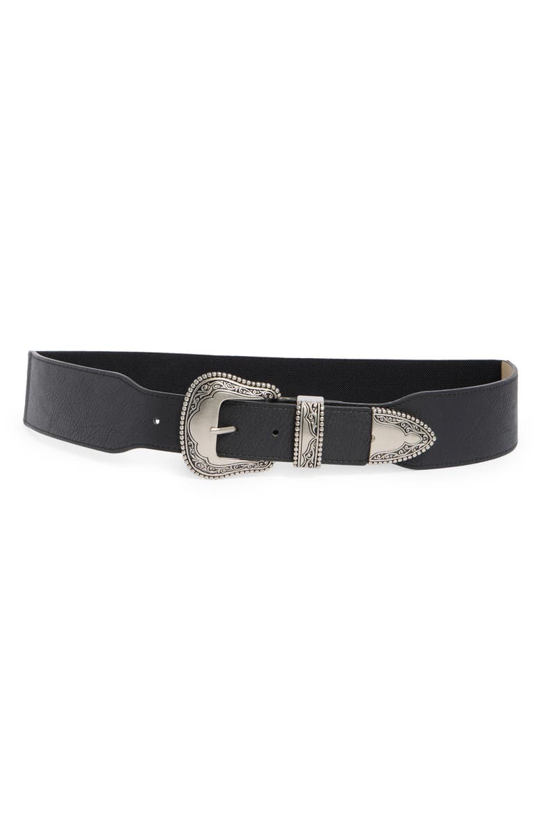 Vince Camuto Western Belt, Main, color, Black