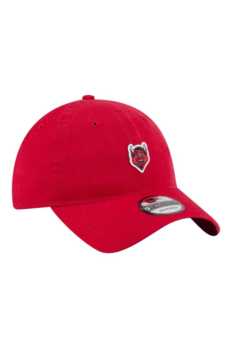 Unisex New Era Red New Jersey Devils Mascot Patch 9TWENTY Adjustable Hat, Alternate, color, Red