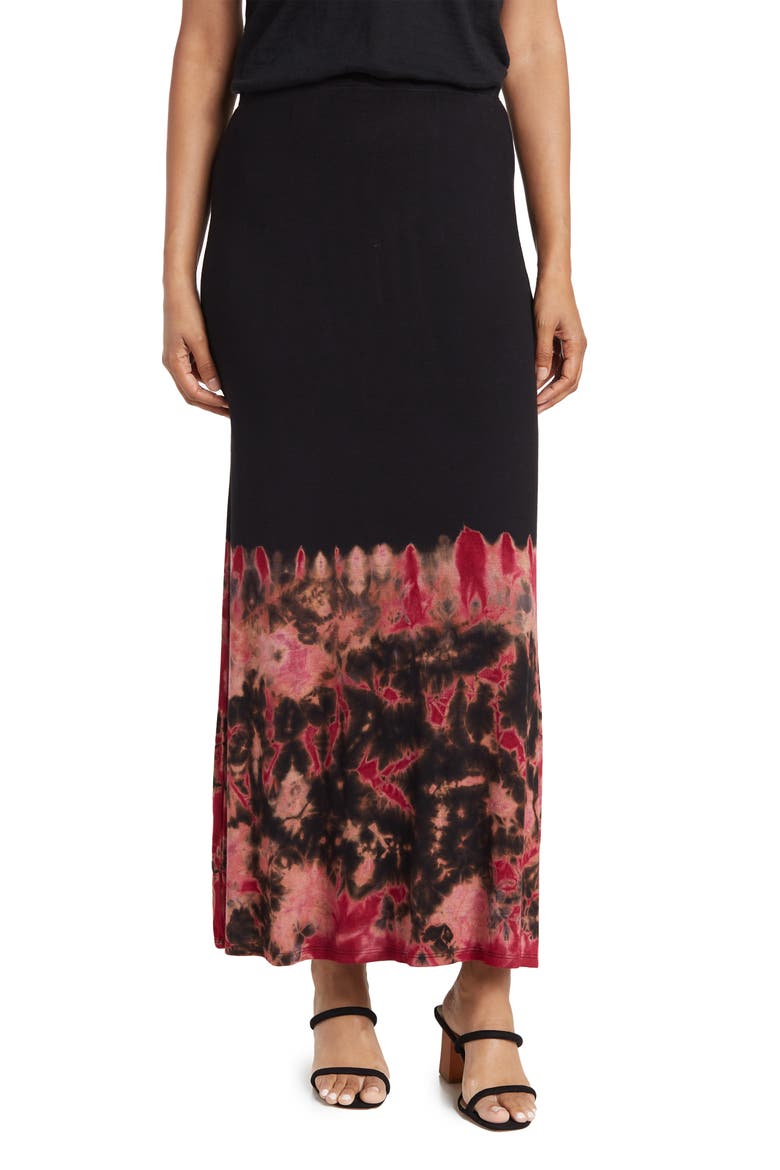 Side Slit Maxi Skirt, Main, color, BLACK