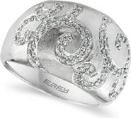 EFFY Sterling Silver Diamond Swirl Ring - 0.34 ctw