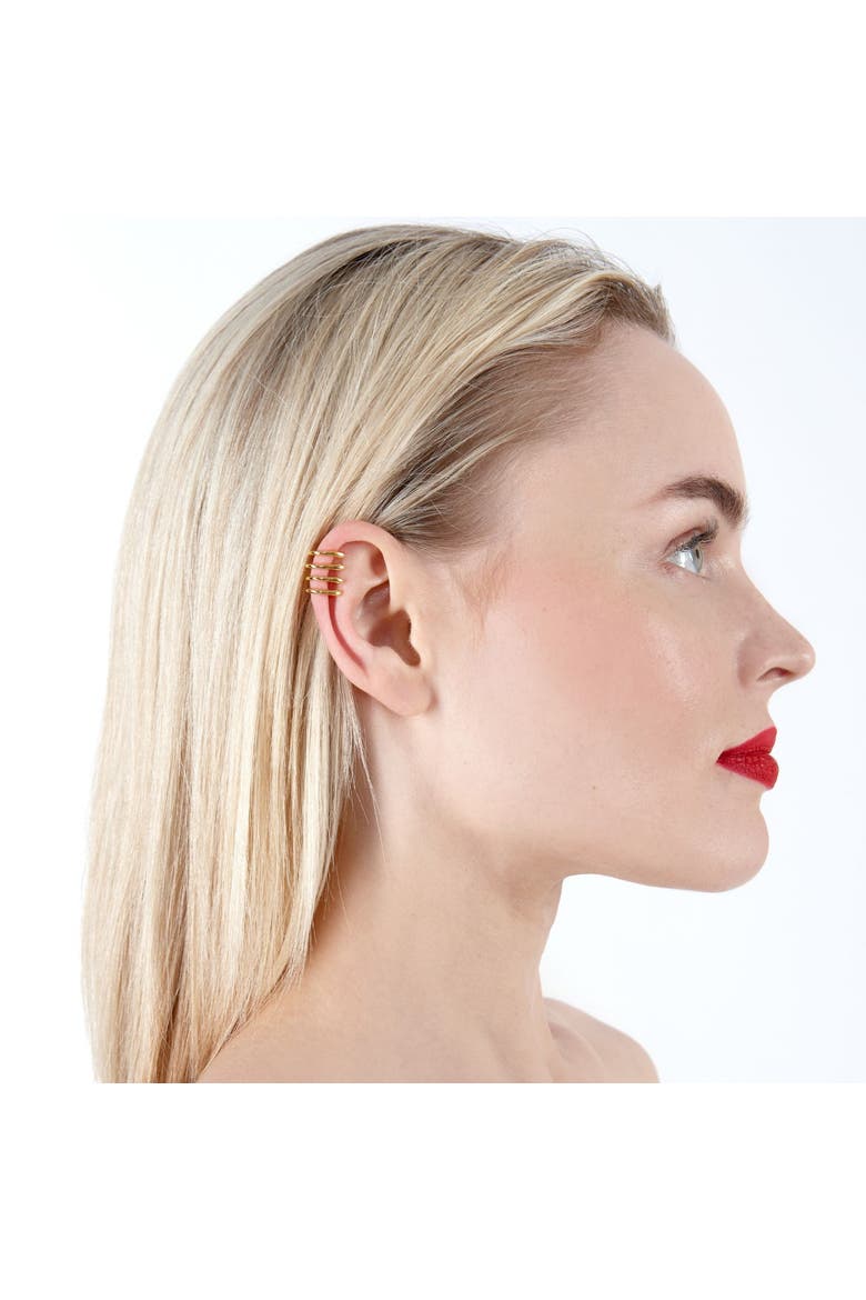 Waterfall High Ear Cuff, Alternate, color, Sterling Silver