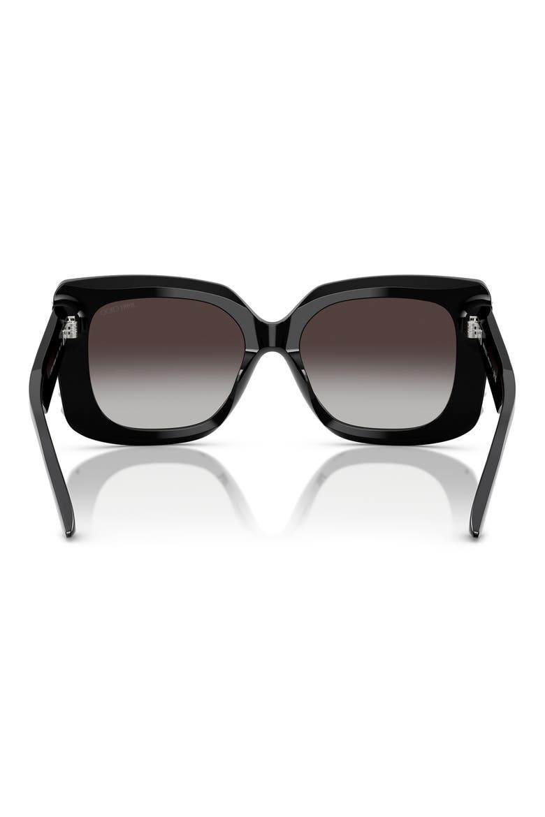 54mm Gradient Butterfly Sunglasses, Alternate, color, BLACK / GRADIENT GREY