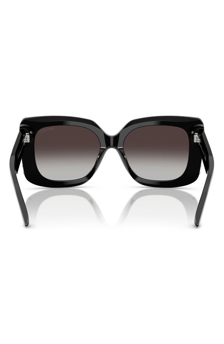Jimmy Choo 54mm Gradient Butterfly Sunglasses, Alternate, color, Black / Gradient Grey