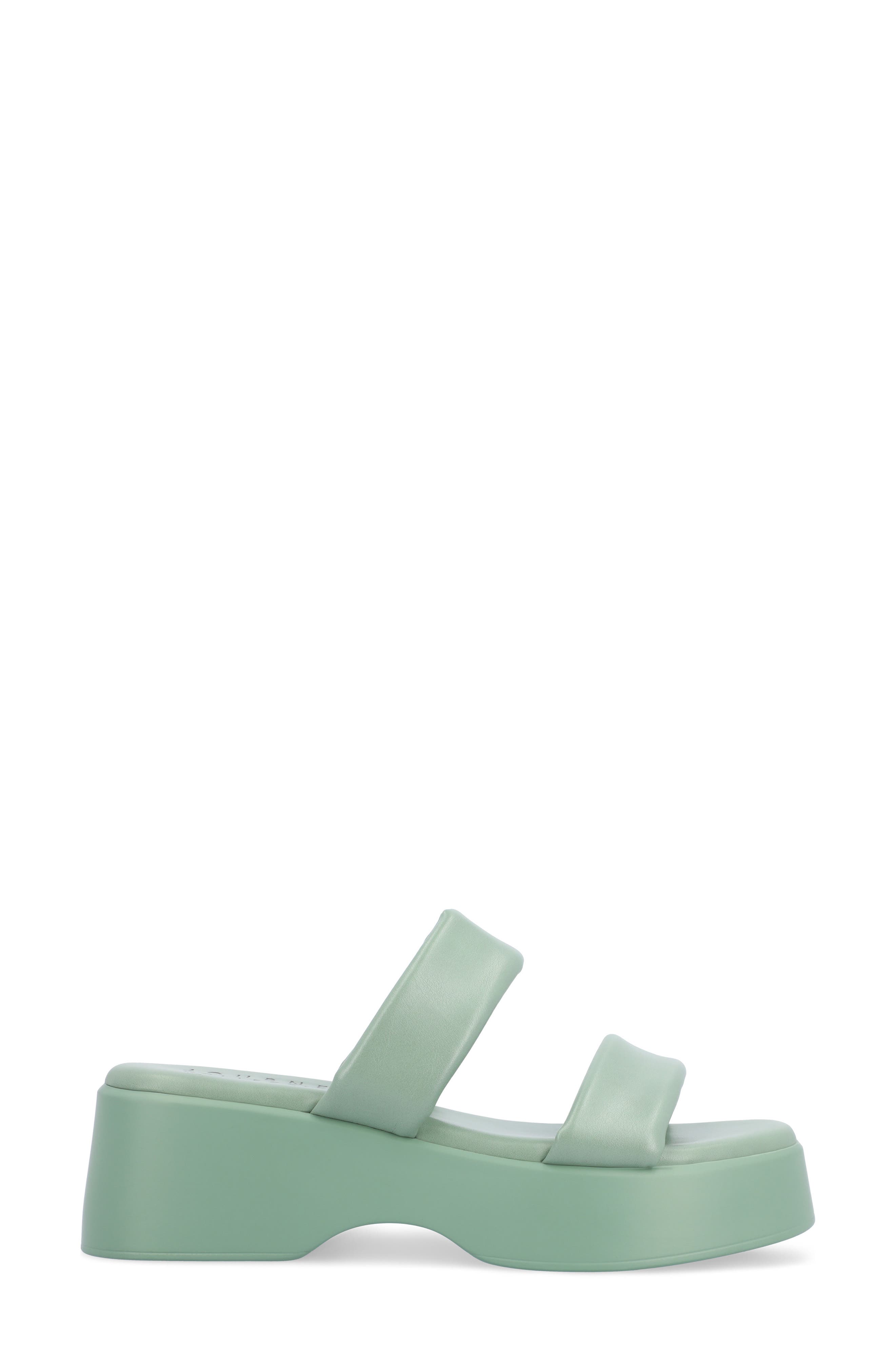 Journee Collection Veradie Platform Slide Sandal, Alternate, color, Sage