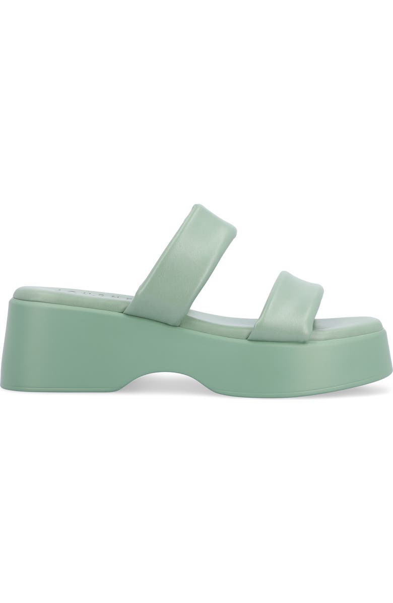 Journee Collection Veradie Platform Slide Sandal, Alternate, color, Sage