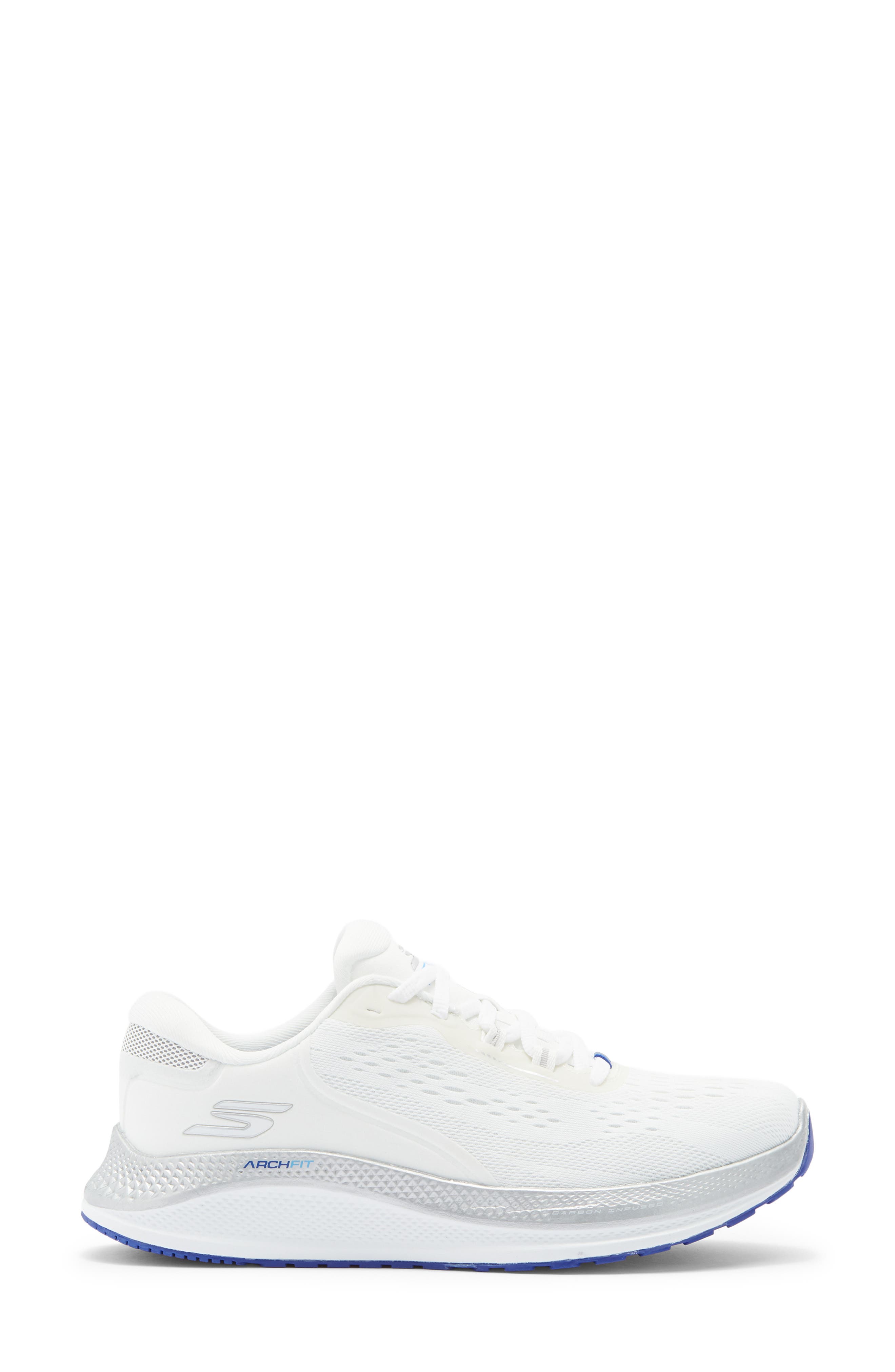Go Run Persistence Running Shoe, Alternate, color, WHITE/ SILVER