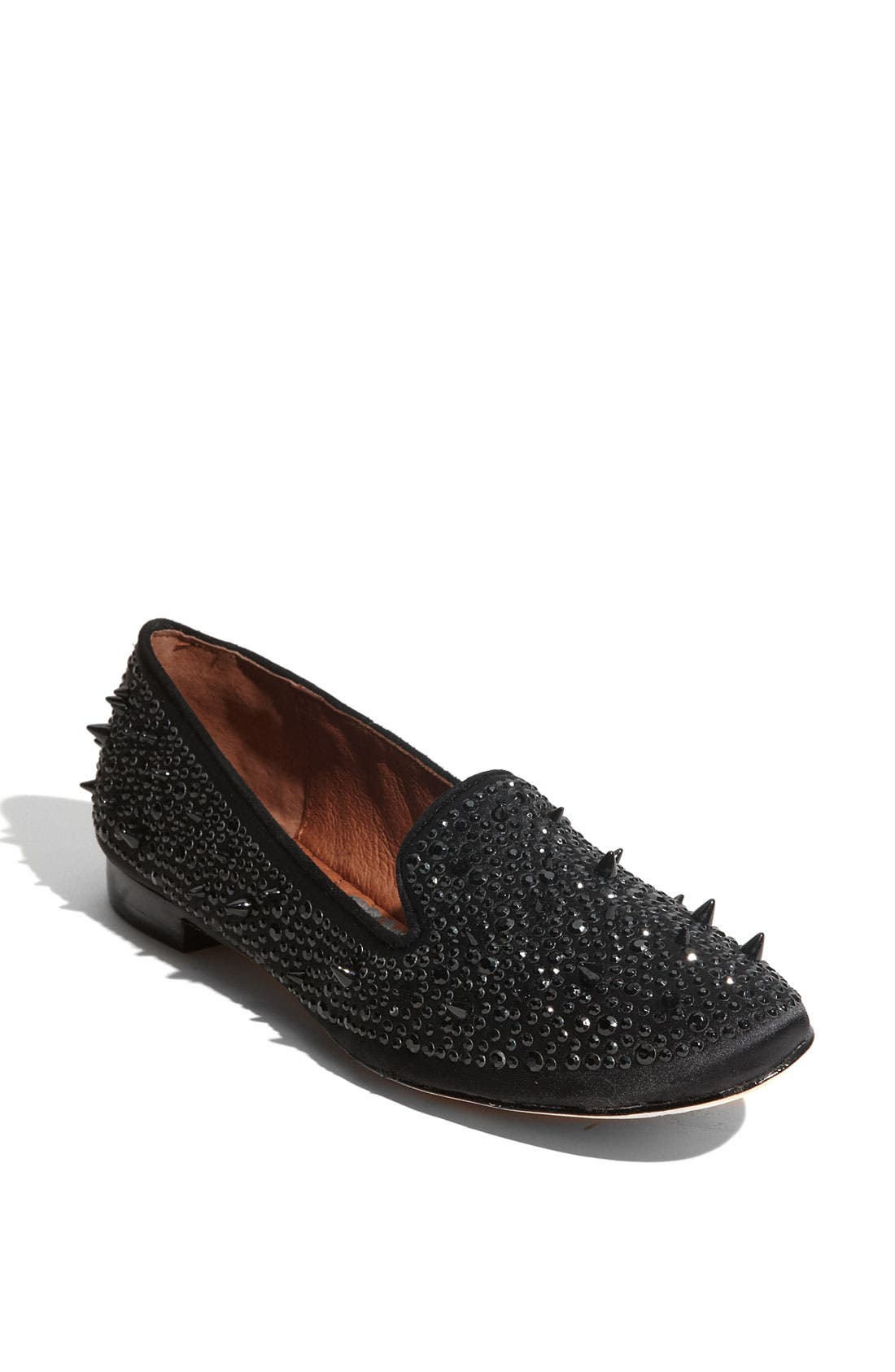 'Adena' Flat, Main, color, BLACK SATIN