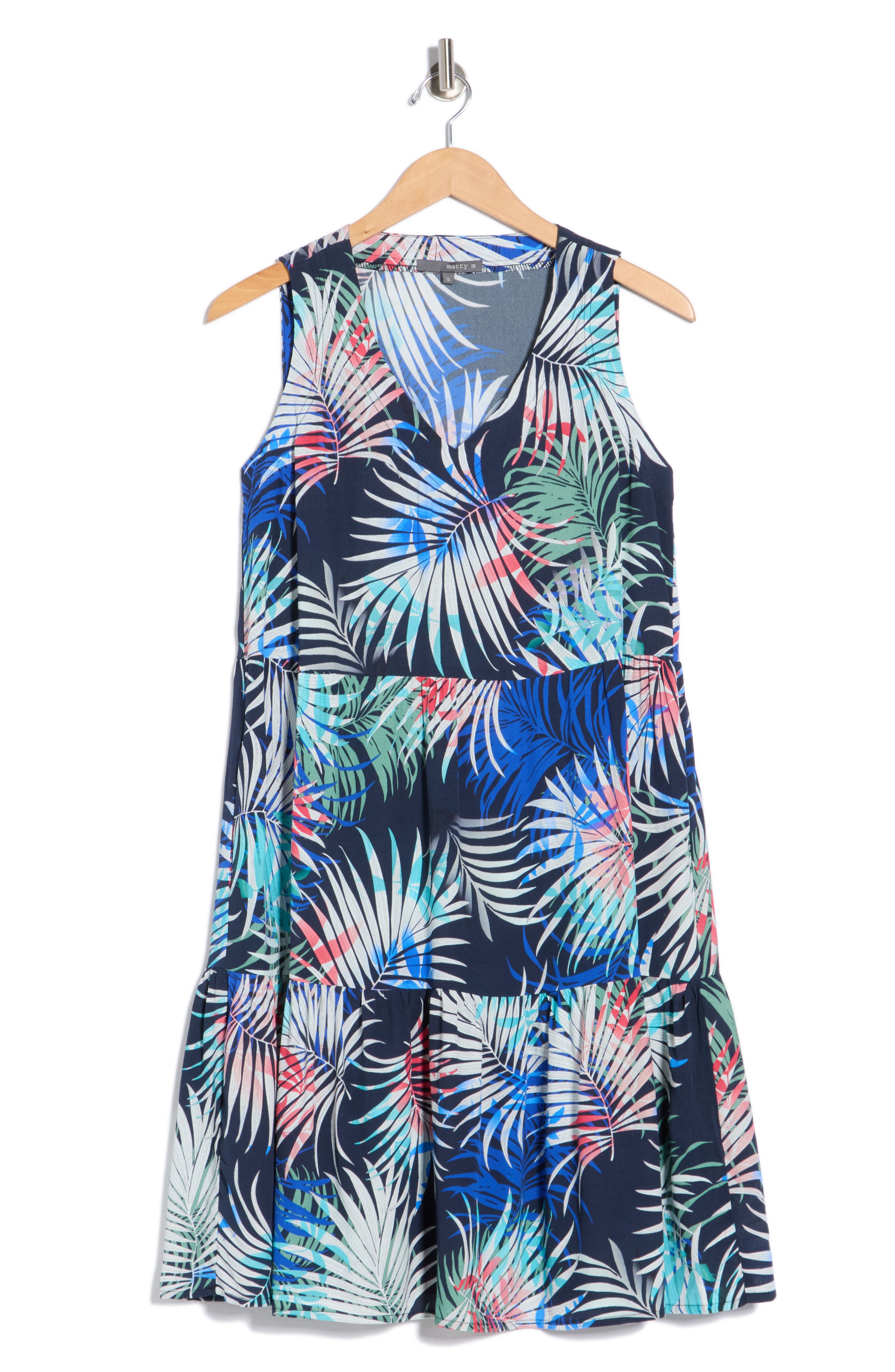 matty m. Sleeveless Tiered Flare Dress