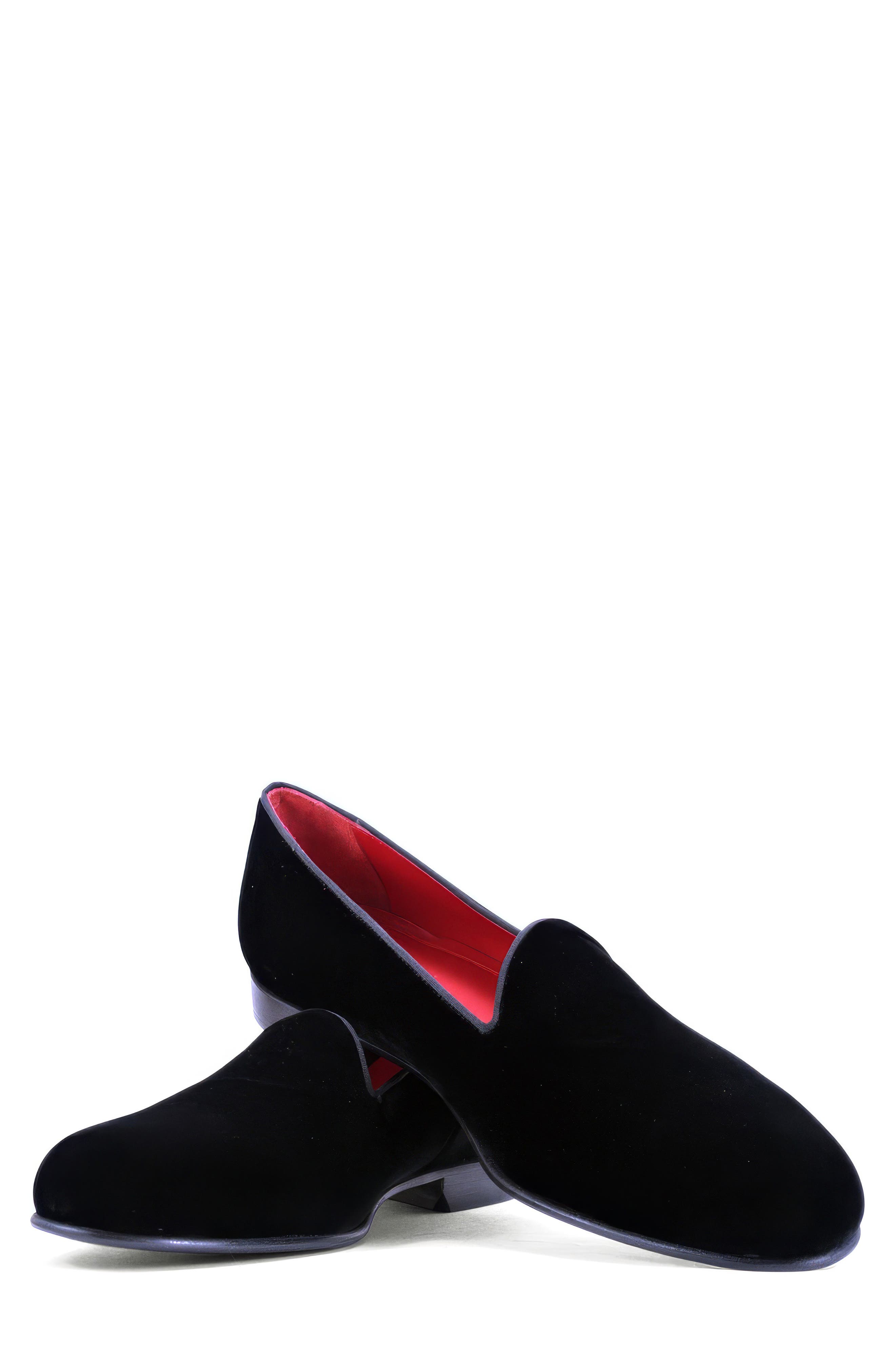 Zelli Italia Tux Velvet Venetian Loafer, Alternate, color, Black