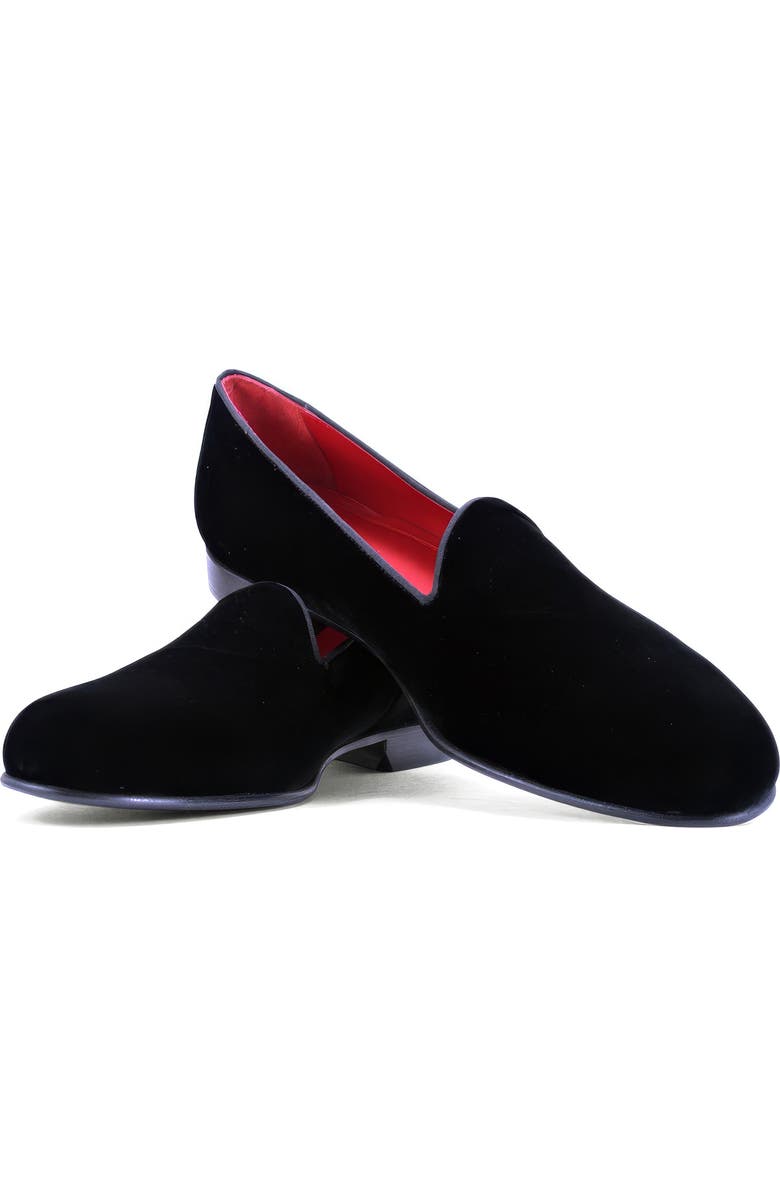 Zelli Italia Tux Velvet Venetian Loafer, Alternate, color, Black