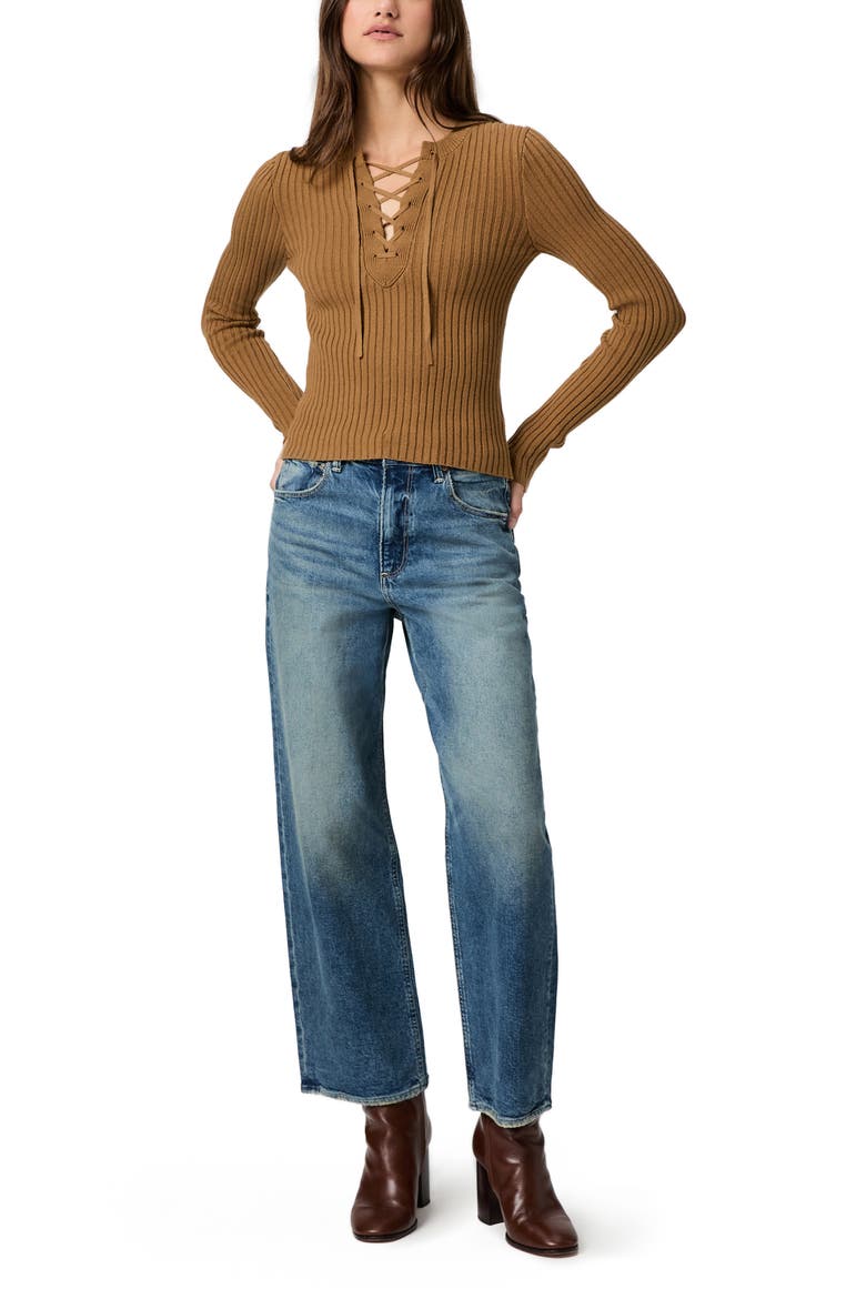 Cameron High Waist Ankle Straight Leg Jeans, Alternate, color, STONES
