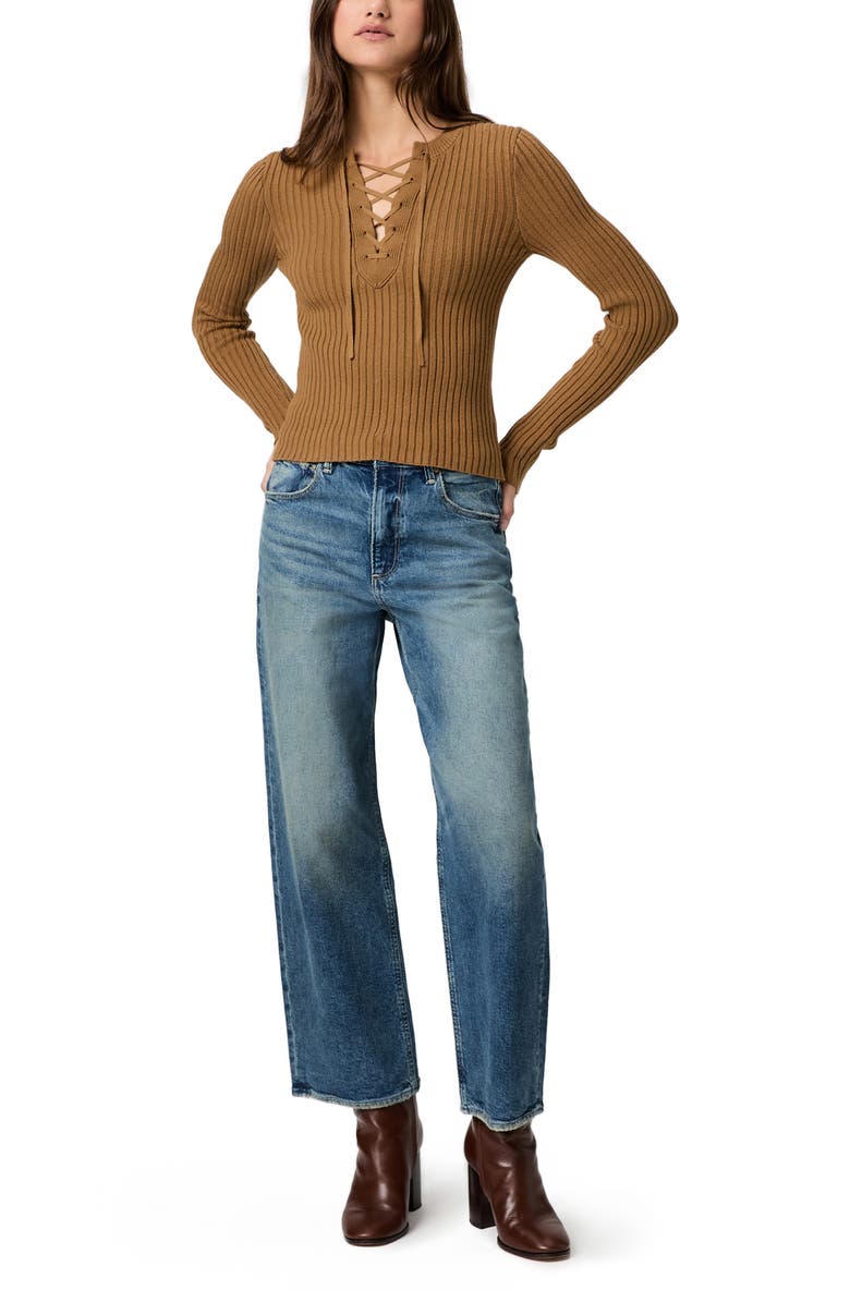 PAIGE Cameron High Waist Ankle Straight Leg Jeans, Alternate, color, Stones