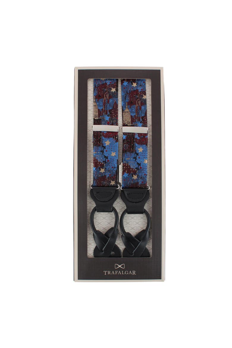 NYC Proud Silk Novelty Button End Suspenders, Alternate, color, Multiple