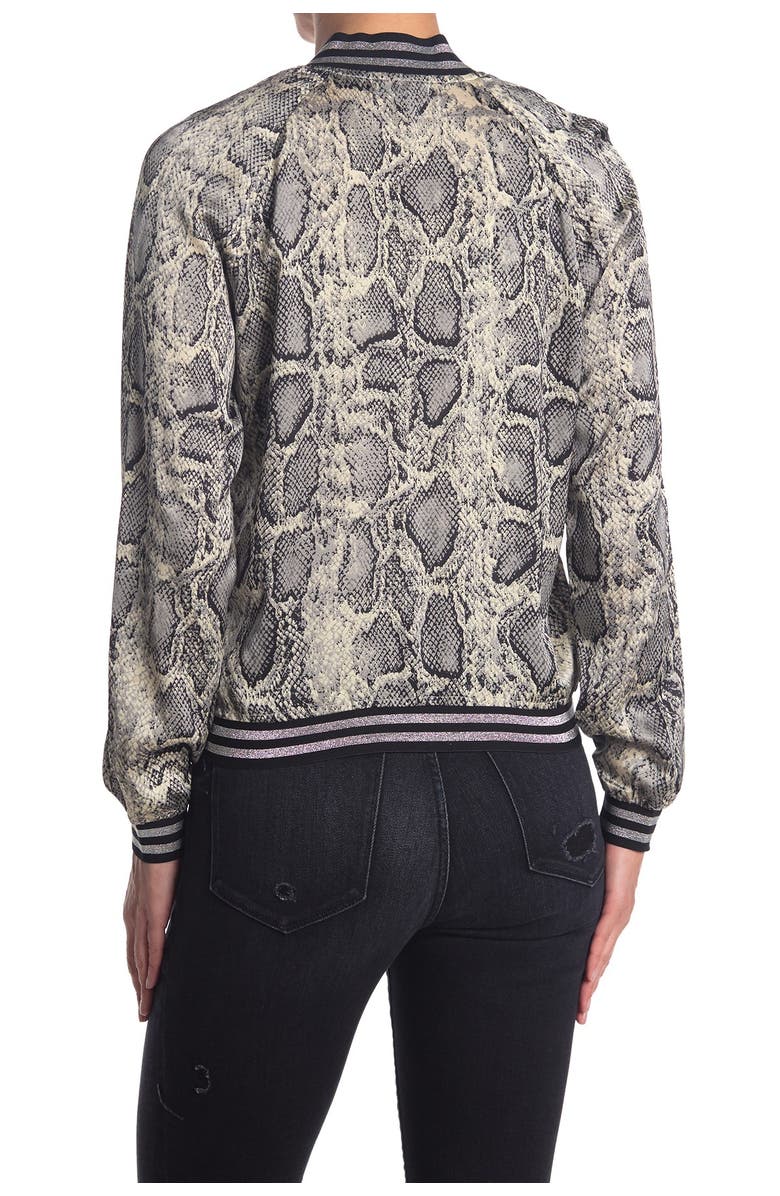 BLACK ORCHID Luxe Satin Python Jacket, Main, color,