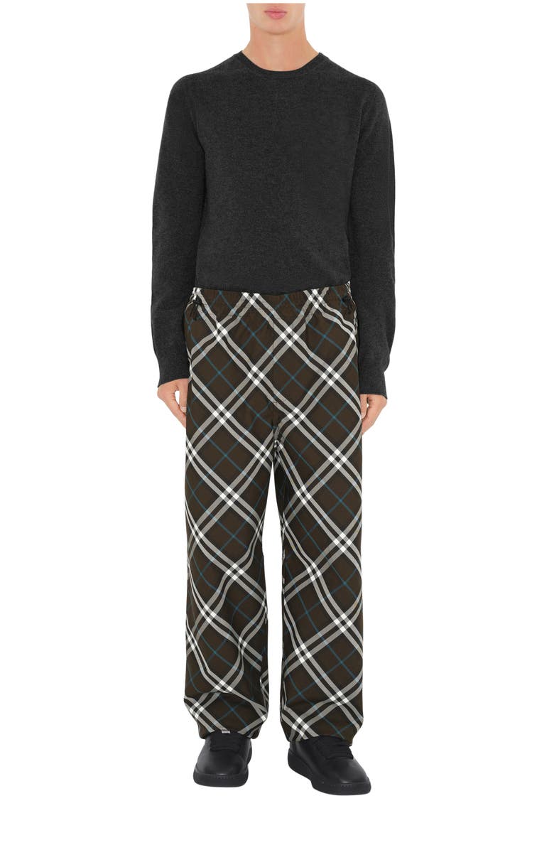 Burberry Check Twill Trousers, Main, color, 