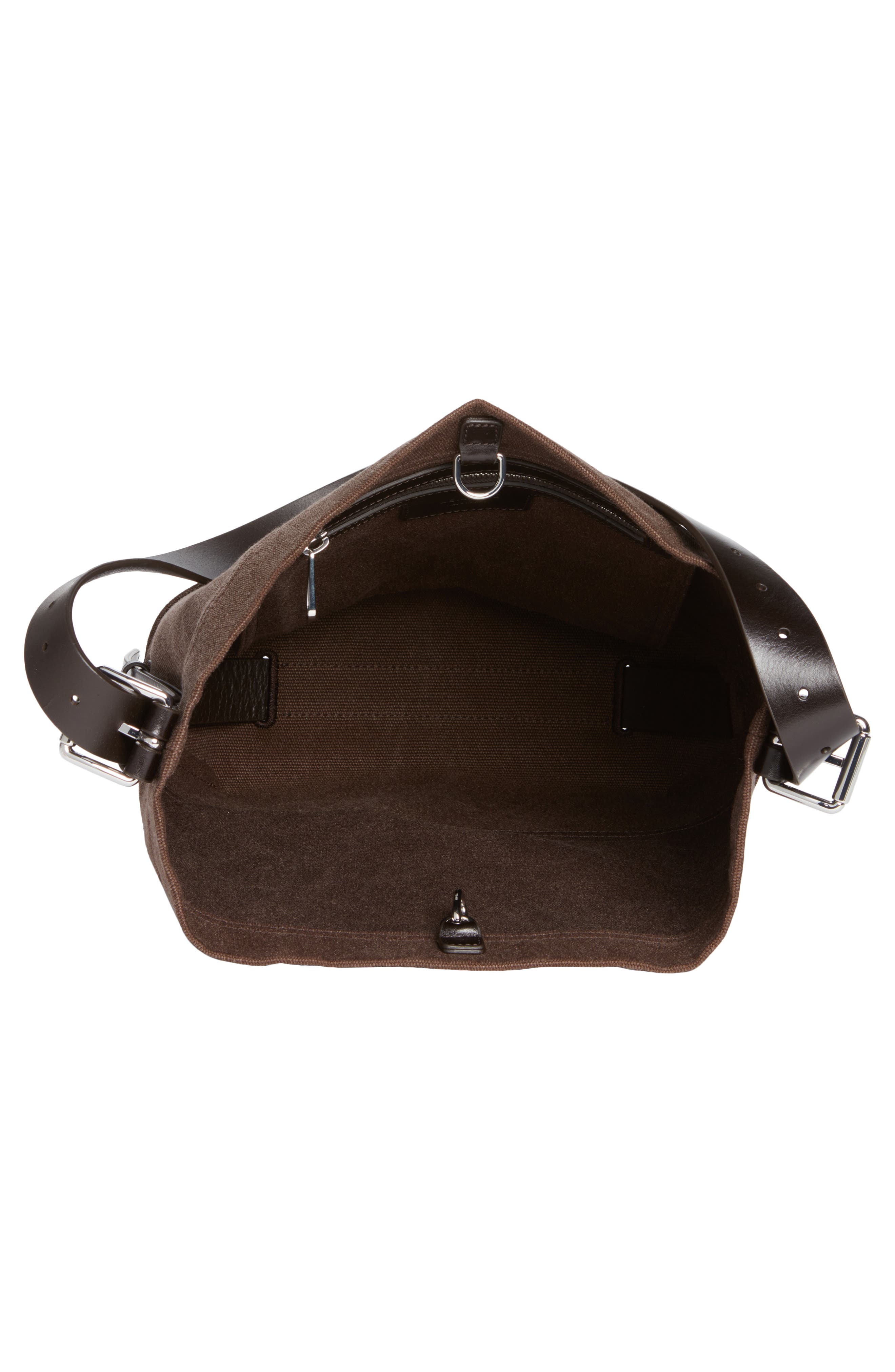 Small Belted Tote, Alternate, color, DARK CHOCOLATE