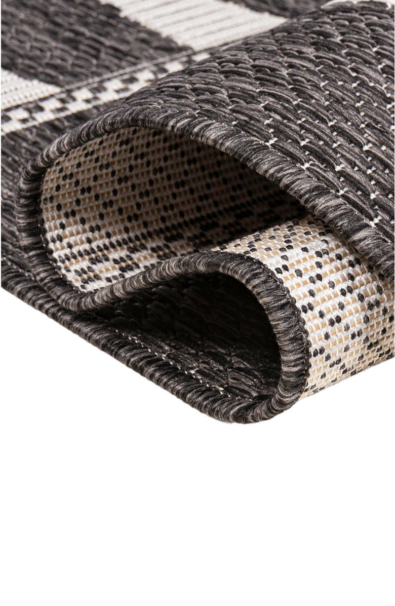 JONATHAN Y Odette Modern Geometric Abstract Two-Tone Indoor/Outdoor Area Rug, Alternate, color, Black/Cream