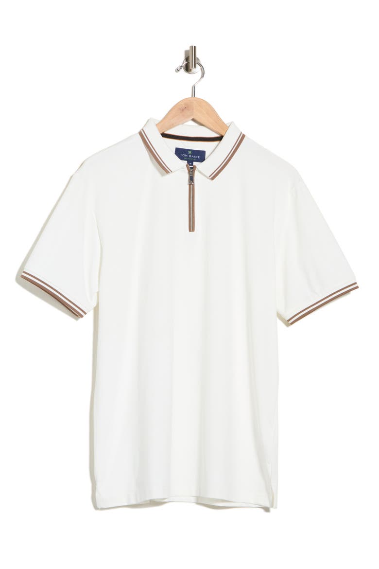 Performance Zip Polo, Alternate, color, WHITE