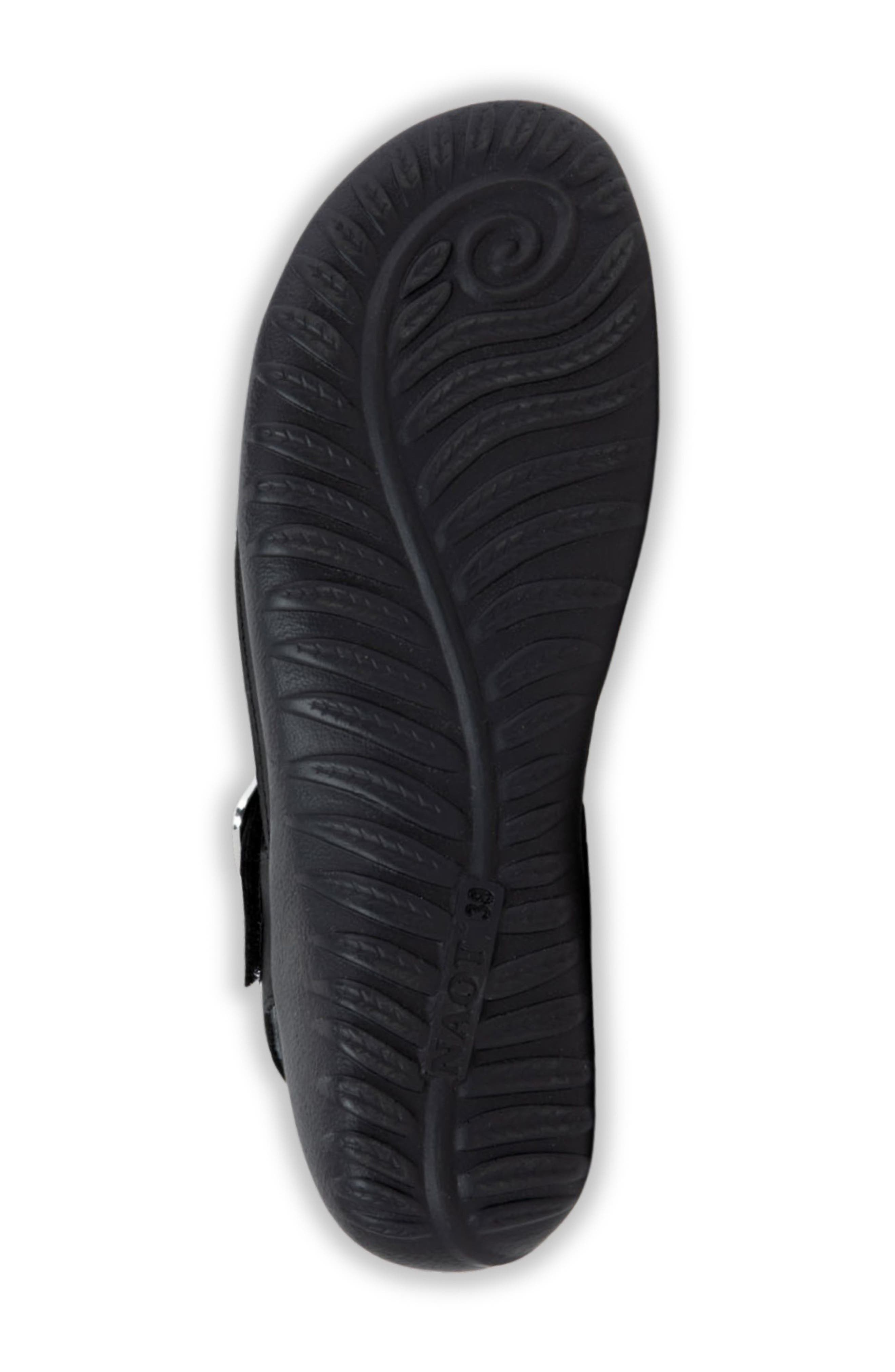 Naot Nagoya Sandal, Alternate, color, Ebony Nubuck/ Black Leather